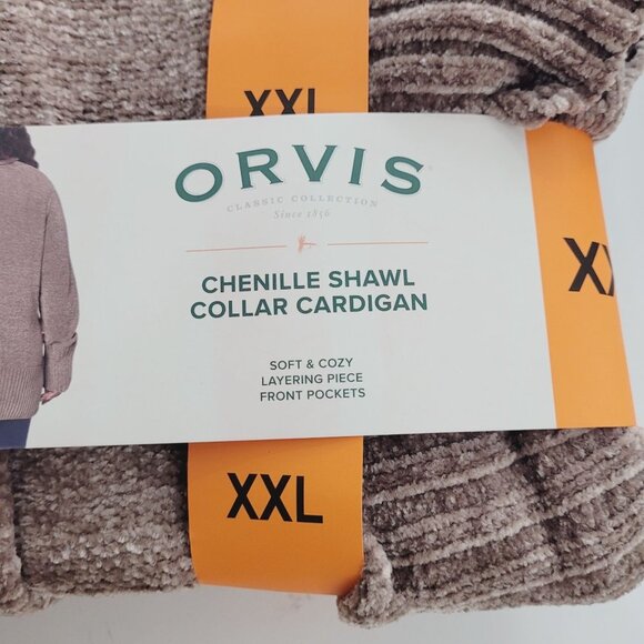 NEW Orvis Chenille Shawl Women's XXL Collar Cardigan Soft & Cozy/ 26PT - Picture 7 of 9